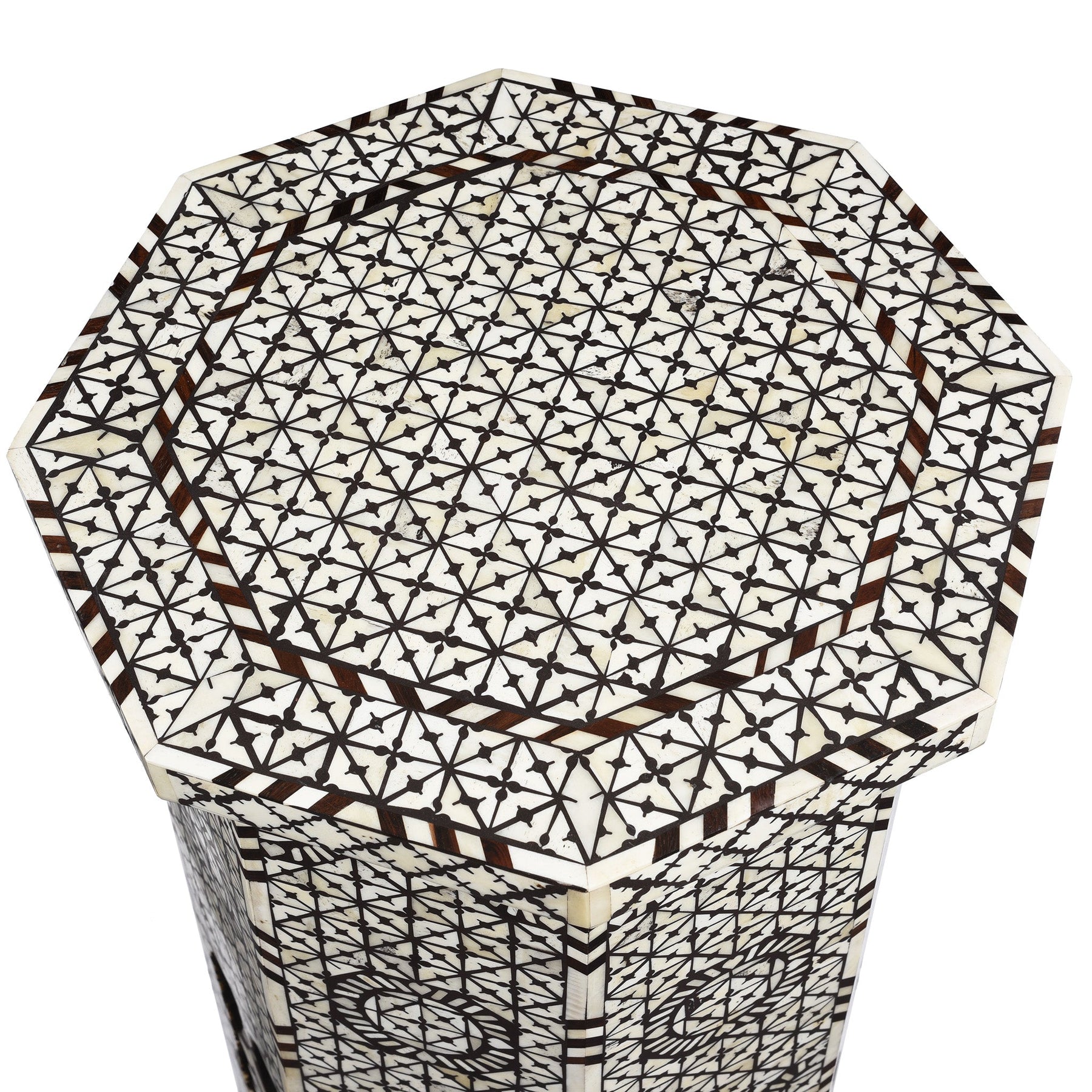 Bone Inlay Lamp Table