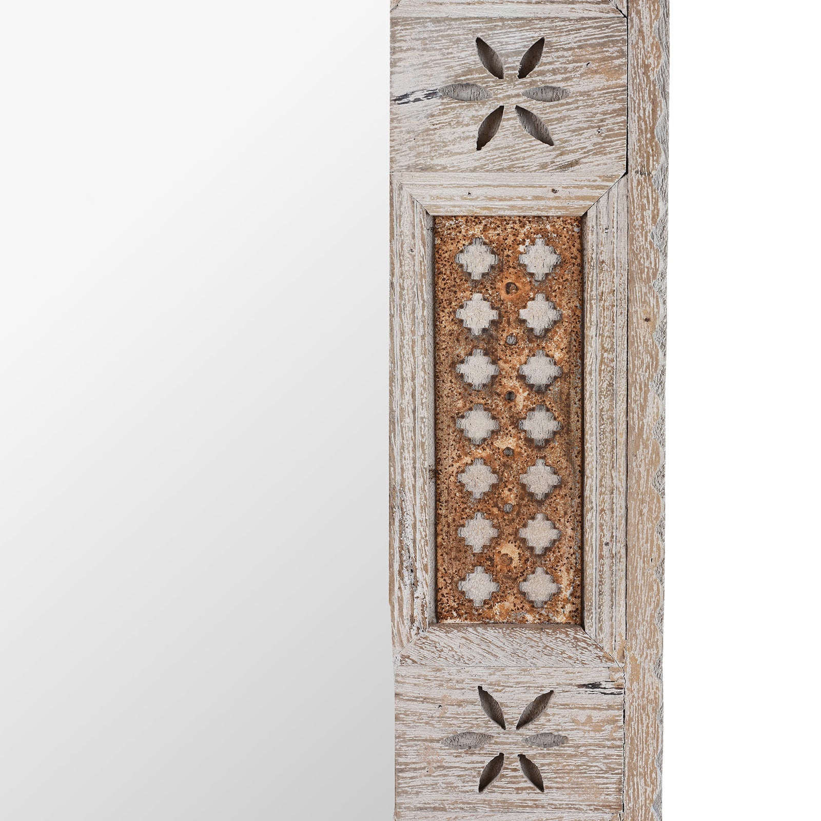 Indian Mango Wood Mirror - Kutchi Style