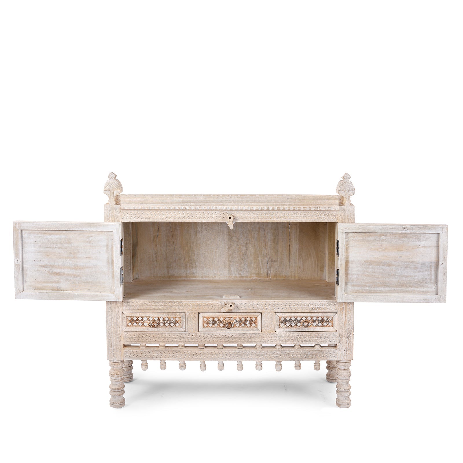 Kutchi Carved Damchiya Sideboard