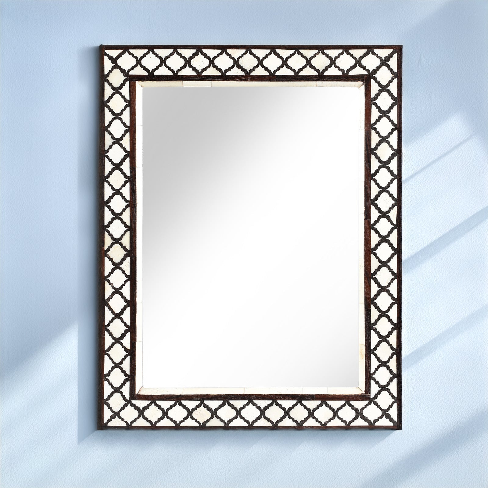 Bone Inlay Mirror From Rajasthan