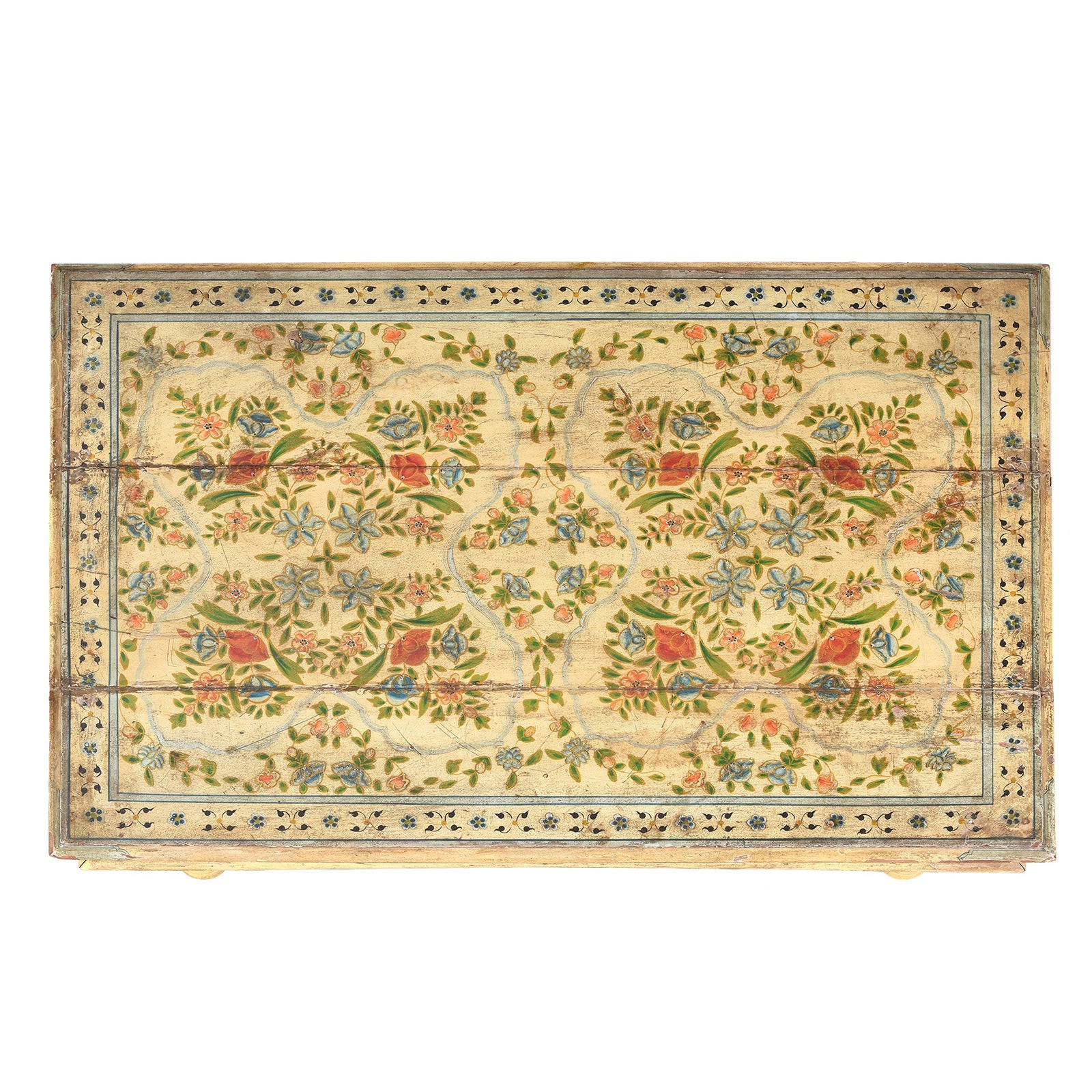 Vintage Painted Coffee Table From Rajasthan