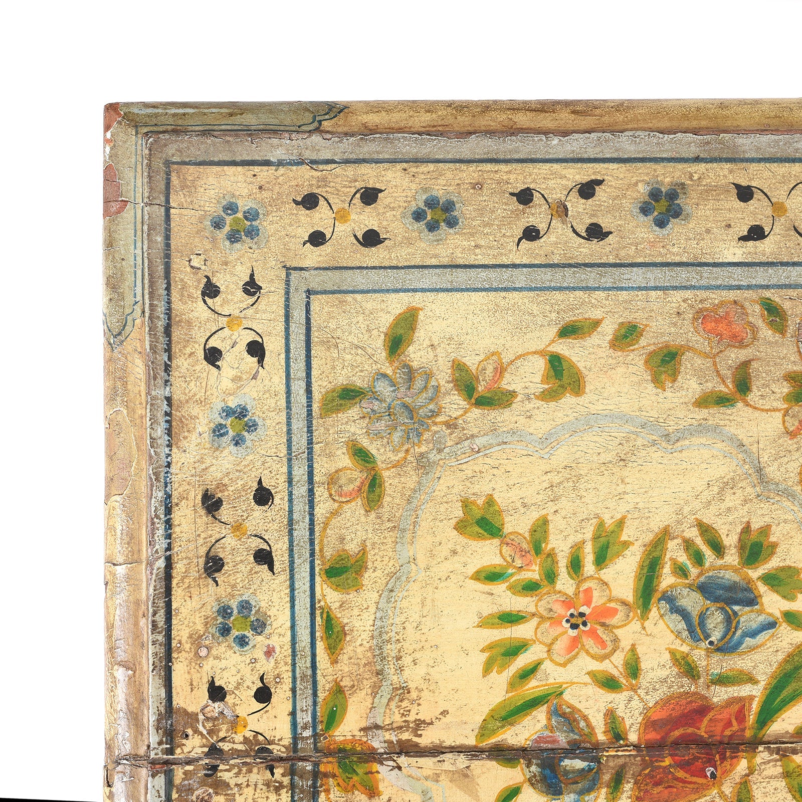 Vintage Painted Coffee Table From Rajasthan
