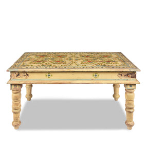 Vintage Painted Coffee Table From Rajasthan