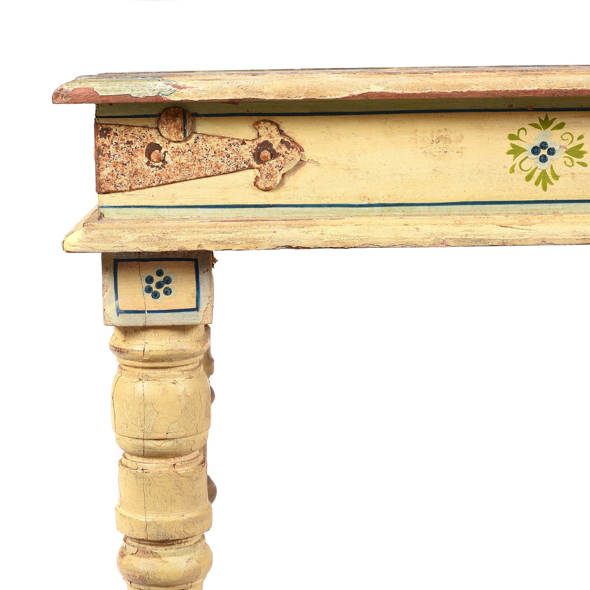 Vintage Painted Coffee Table From Rajasthan