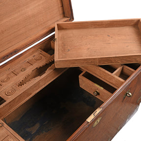 Brass Bound Teak Military Chest From Hyderabad -19th Century