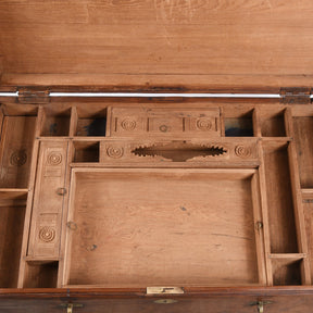 Brass Bound Teak Military Chest From Hyderabad -19th Century