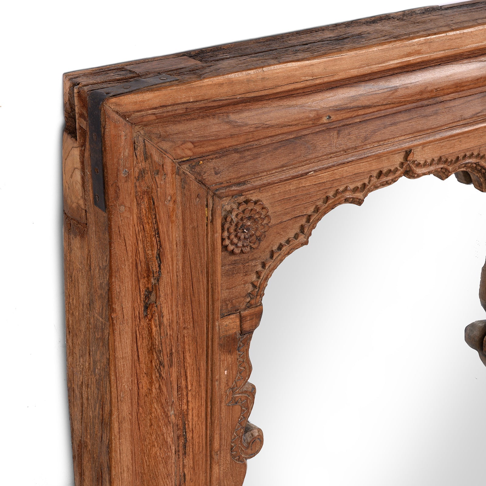 Mirror Made From An Old Teak Window - 19thC (72 x 111cm)