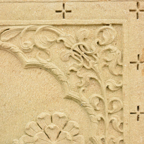 Carved Stone Window Jharokha Panel From Jaisalmer - 18th Century