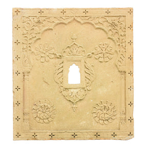 Carved Stone Window Jharokha Panel From Jaisalmer - 18th Century