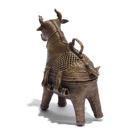 Brass Dokra Work Cow From Orissa