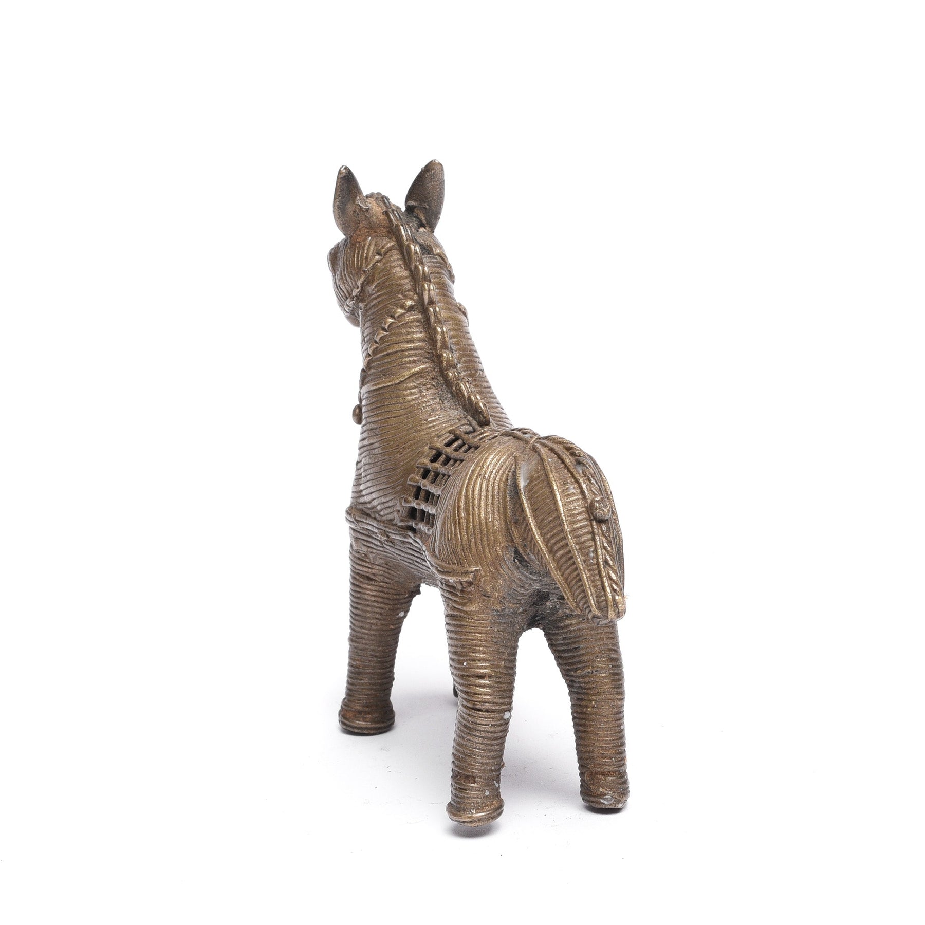 Brass Dokra Work Jali Horse From Orissa
