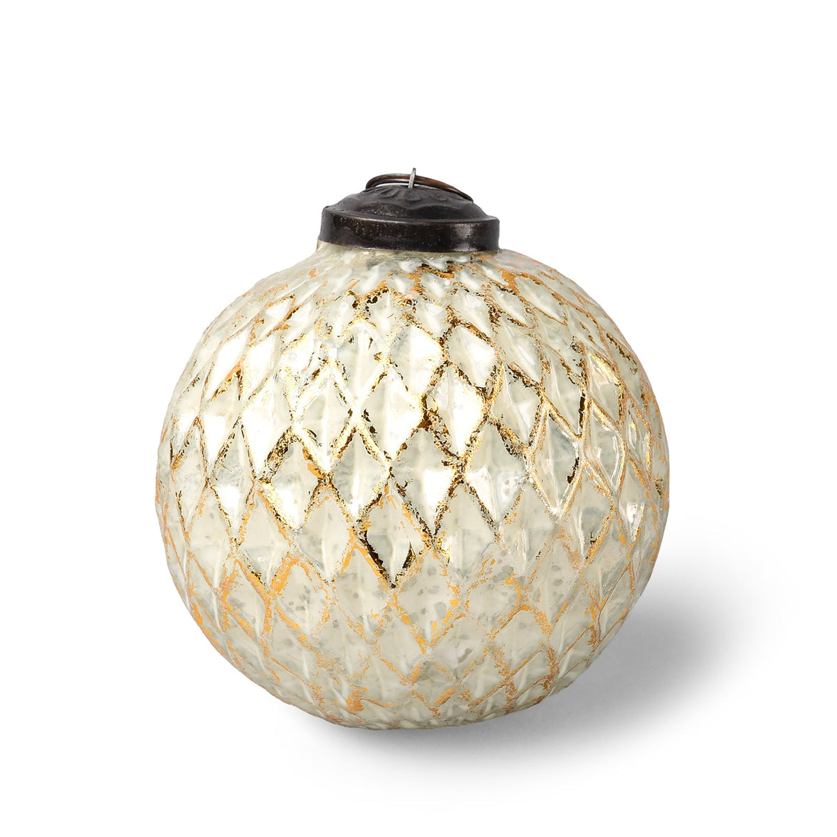 Antiqued Silver & Gold Christmas Baubles