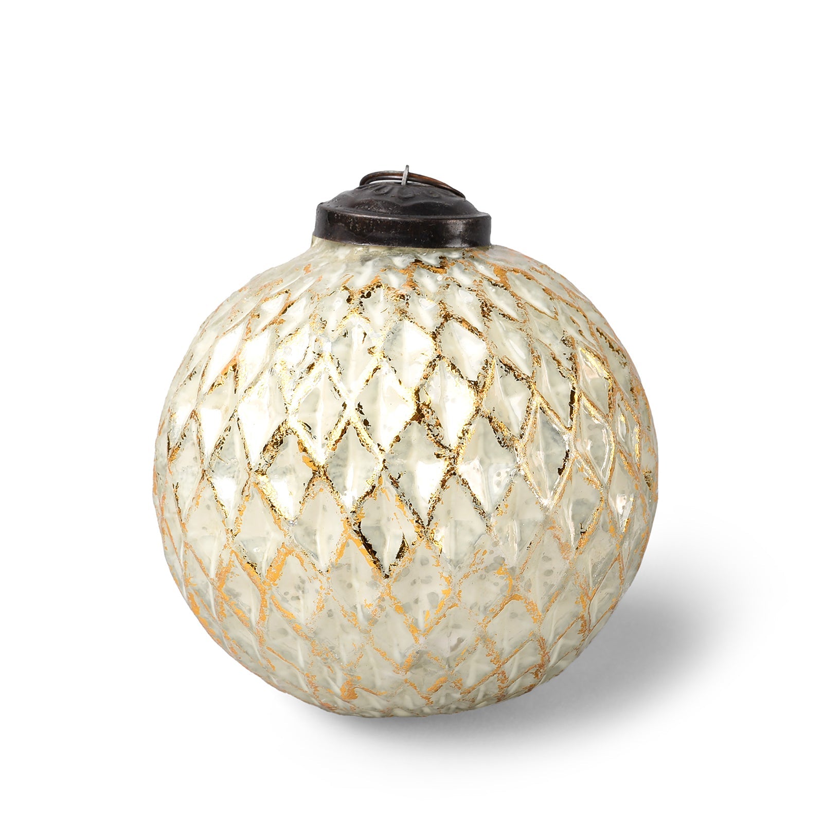 Antiqued Silver & Gold Christmas Baubles