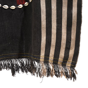 Naga Warrior Shawl With Cowrie Shell Circles - Ca 1930's
