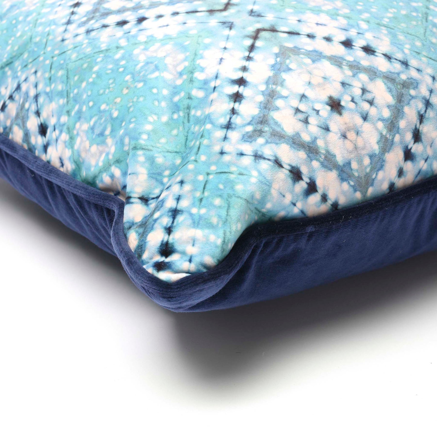 Turquoise velvet Cushion by Tatie Lou & Pad