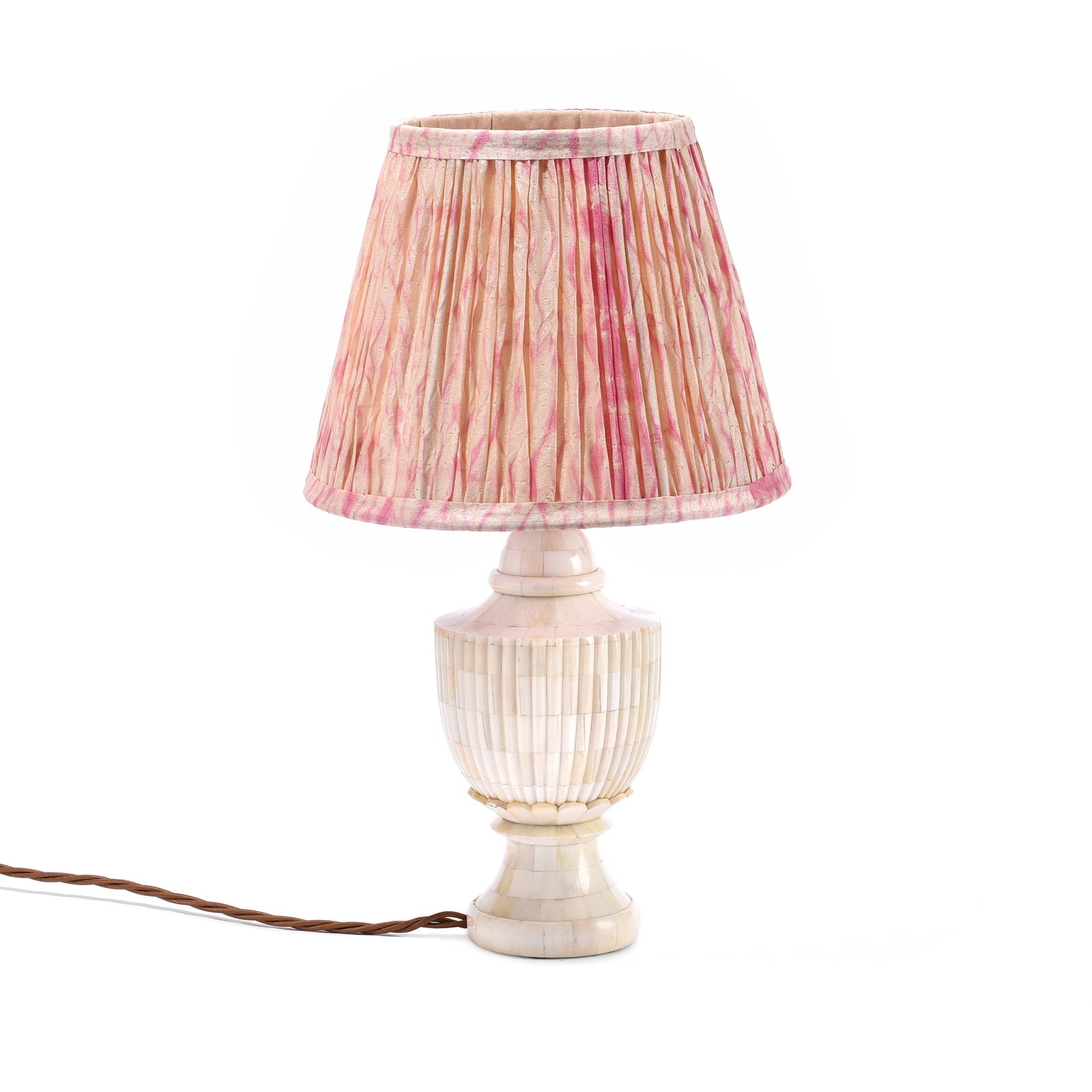 Samarkand Pink Shibori Silk Empire Lampshade