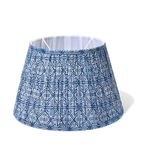 Samarkand Indigo Grid Empire Lampshade - 40cm