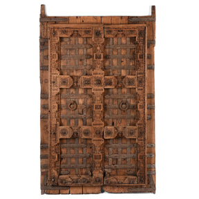Carved Teak Door From Kutch - 19th Century
