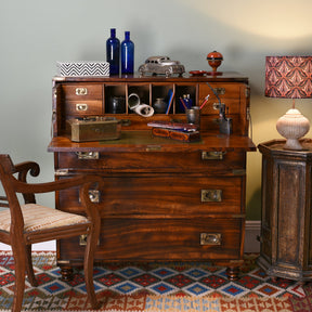 Chinese Export Secretaire Campaign Chest - Ca 1865