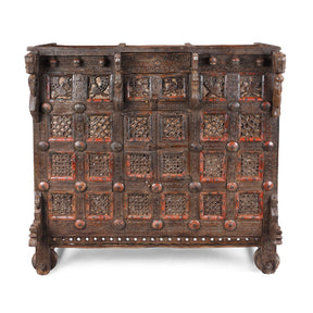 Teak Majus Dowry Chest From Saurashtra - 19th Century