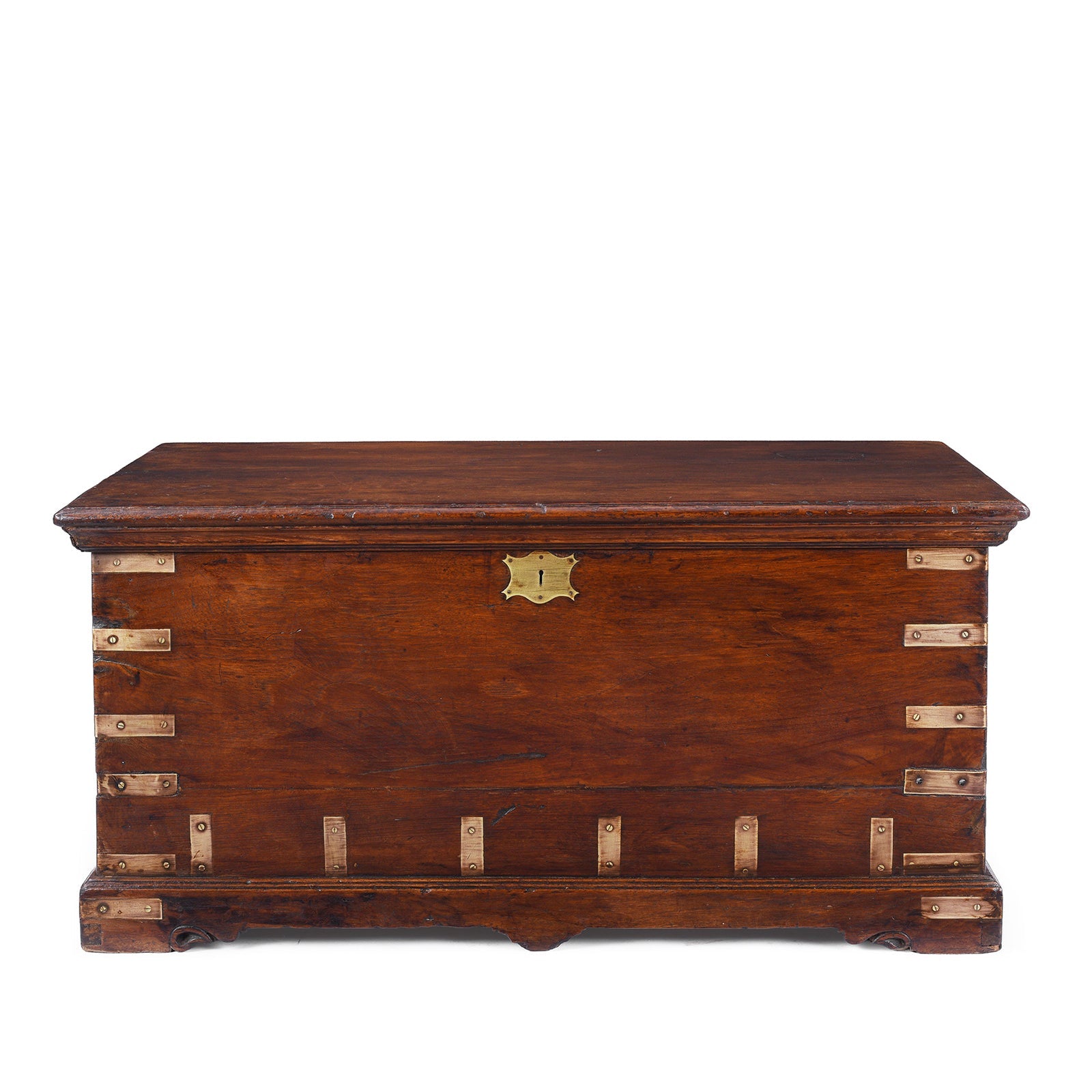 Brass Bound Indian Military Chest -19th Century