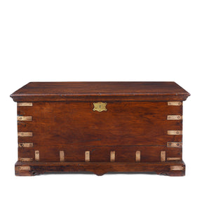 Brass Bound Indian Military Chest -19th Century
