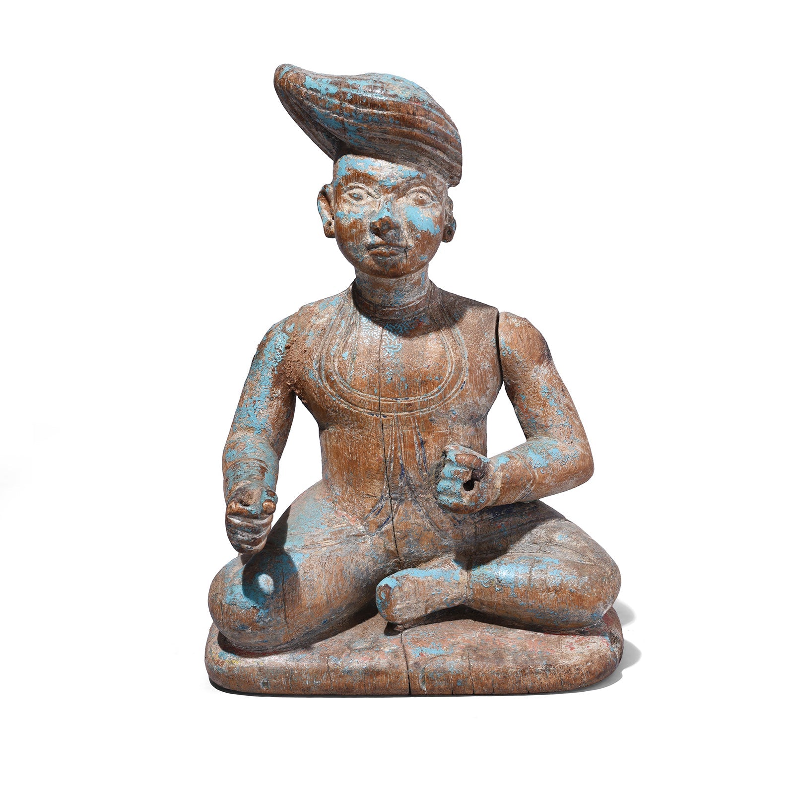 Carved Teak Gujarati Figure - 19th Century