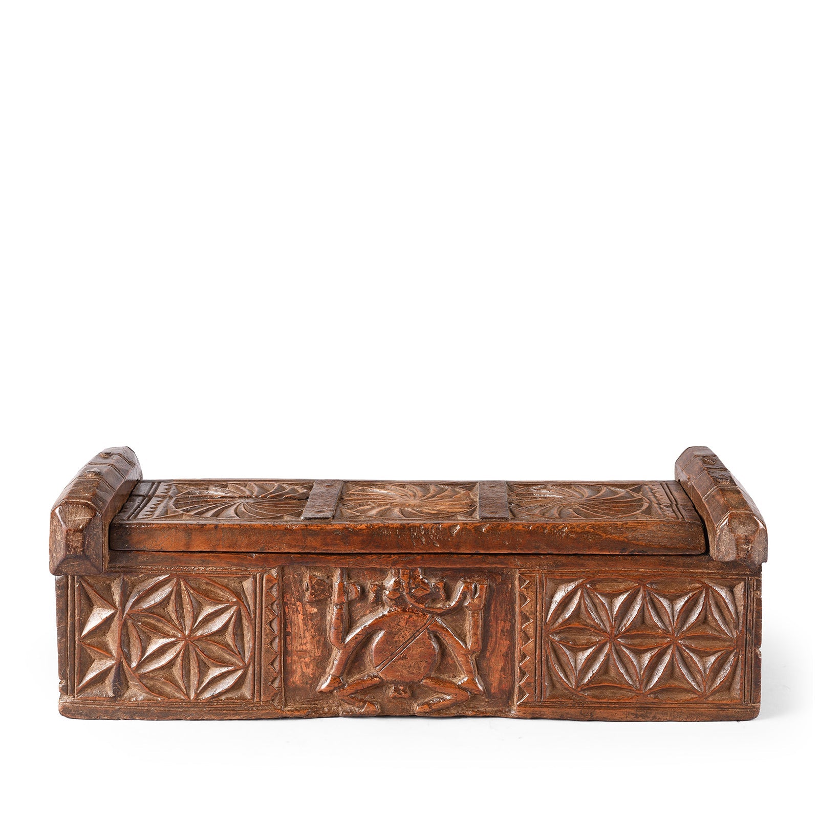 Indian Ganesh Harpa Box From Banswara - 19th Century
