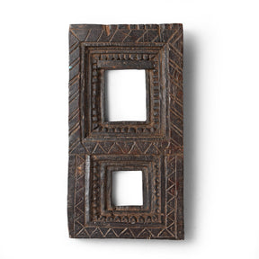 Carved Teak Votive Panel From Andhra Pradesh - Ca 1920's