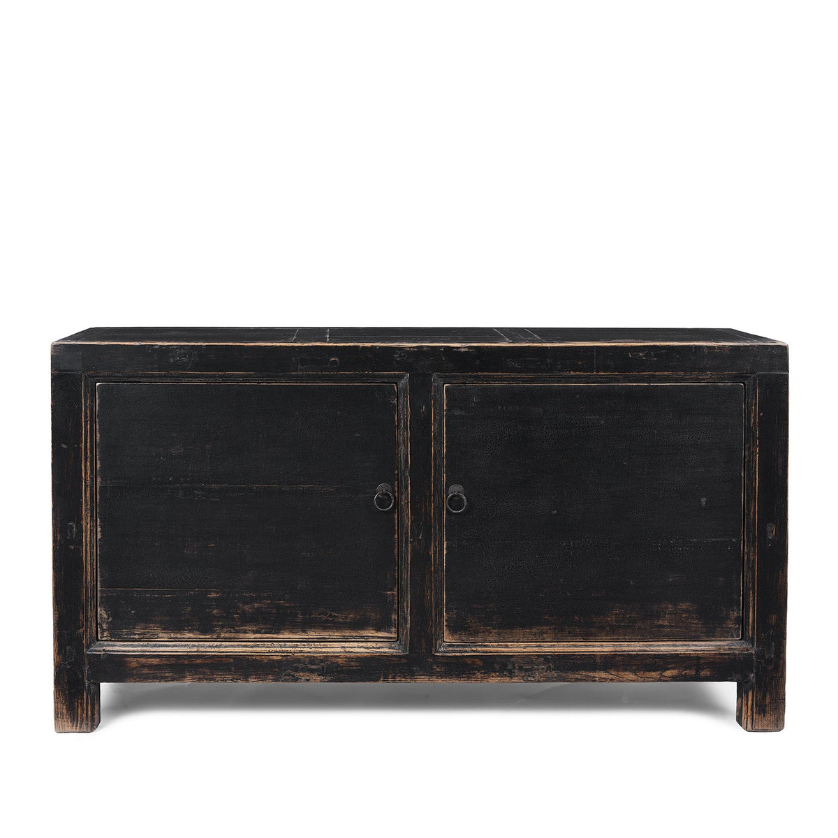 Black Lacquer Sideboard From Shanxi - 19th Century