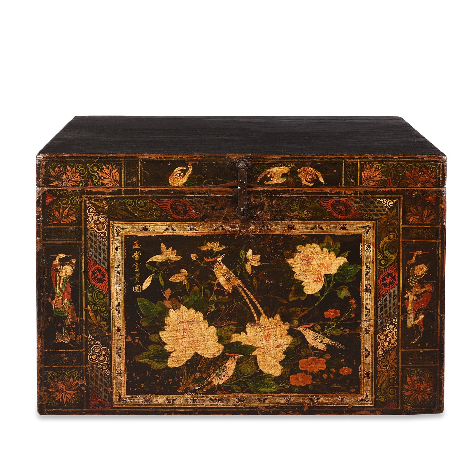 Painted Opera Chest From Shanxi - 19th Century