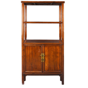Chinese Walnut Shelf From Jiangsu - 19th Century