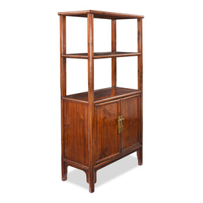 Chinese Walnut Shelf From Jiangsu - 19th Century