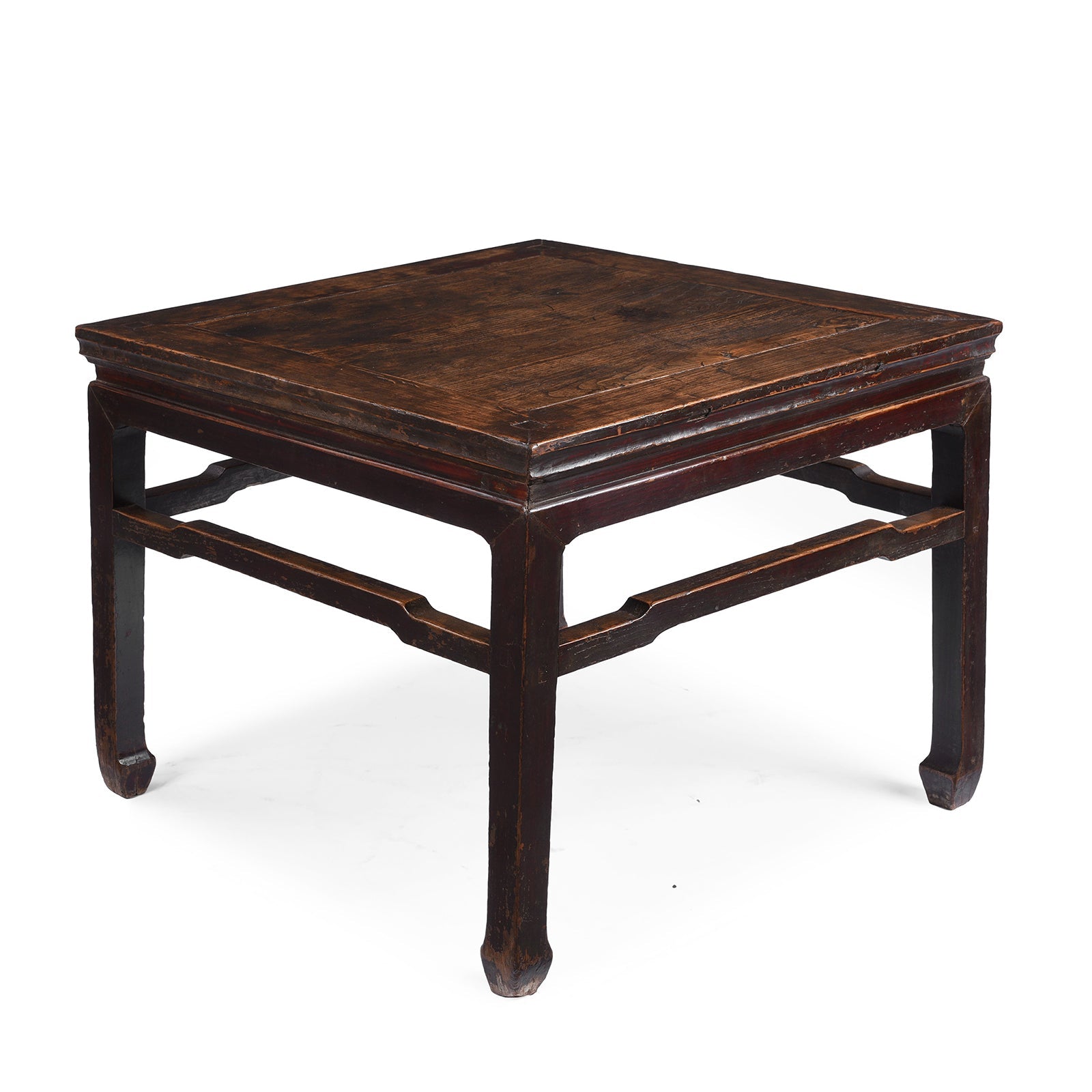 Chinese Elm Square Coffee Table From Shanxi - 19th Century