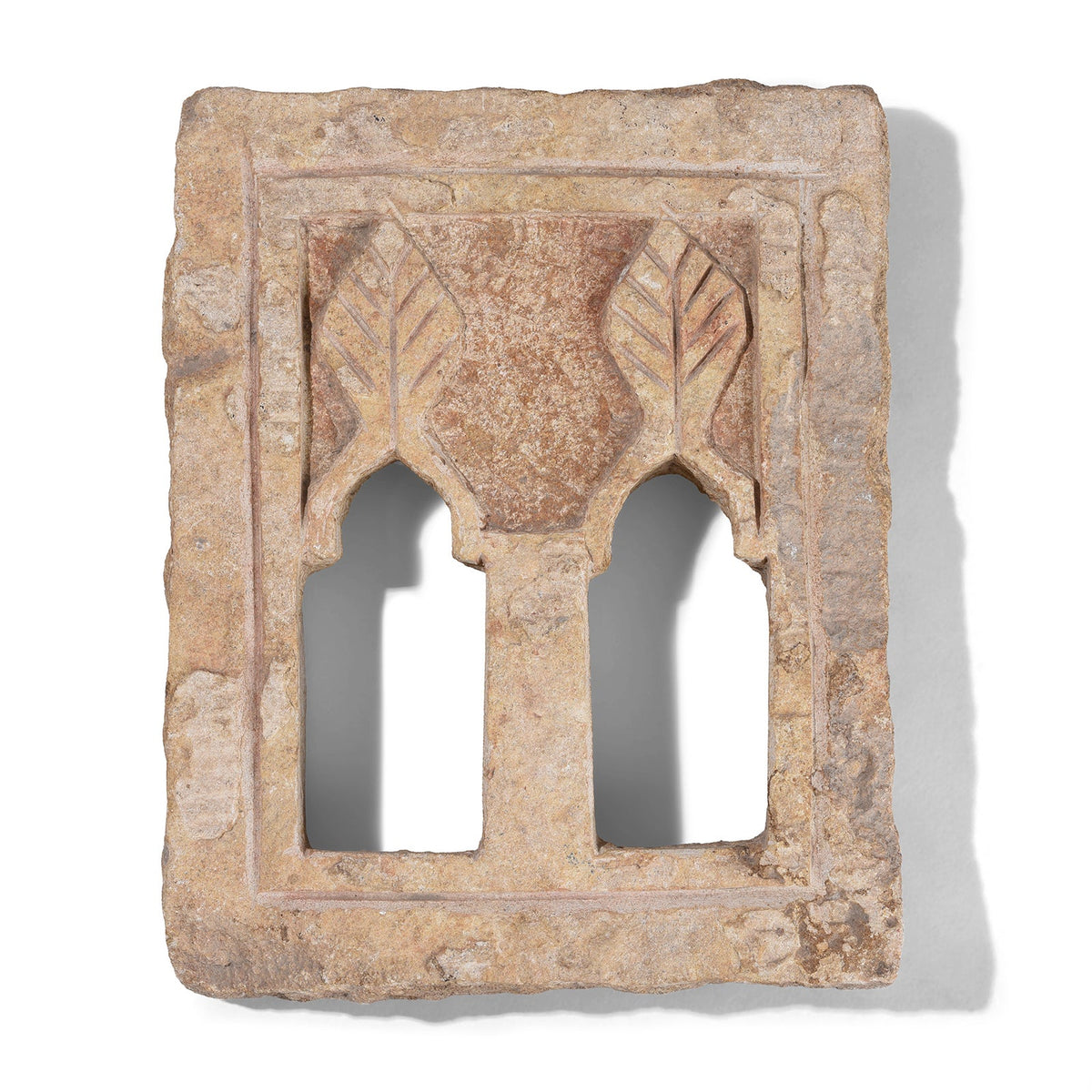 2 Way Stone Lamp Niche From Jaisalmer - 19th Century
