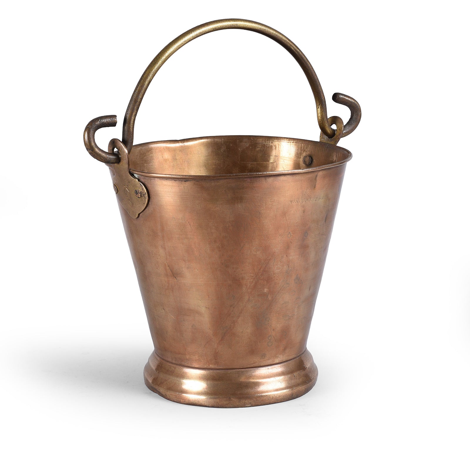 Brass Temple Bucket (Marked KM) - Ca 1920