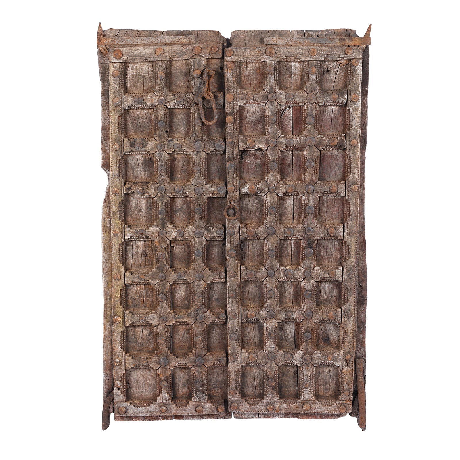 Carved Teak Window Shutter From Nagaur - 19th Century