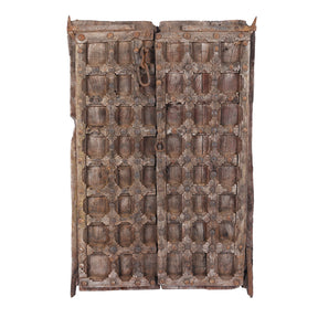 Carved Teak Window Shutter From Nagaur - 19th Century
