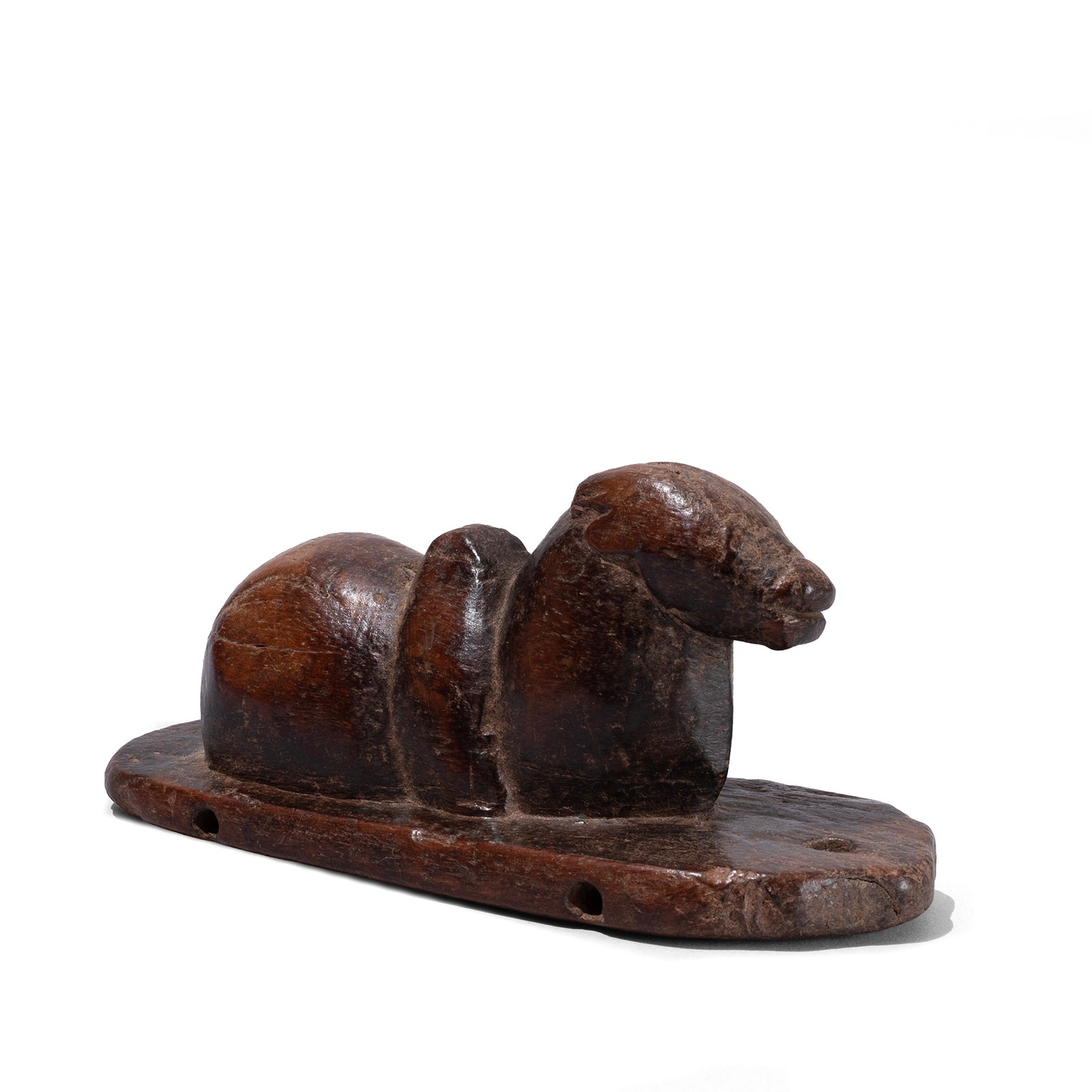 Teak Nandi Bull From Rajasthan - 19th Century