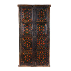 Qajar Style Polychrome Doors From Bikaner - Late 18th Century