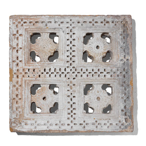 Painted Stone Panel From Jaisalmer - 19th Century