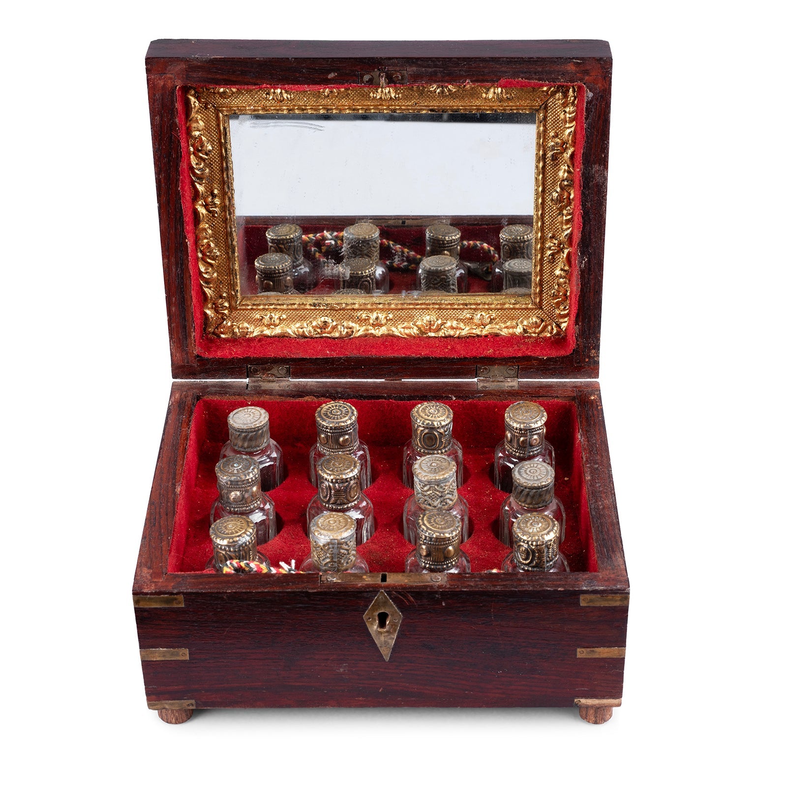 Rosewood Scent Bottle Box From Lucknow - 19th Century