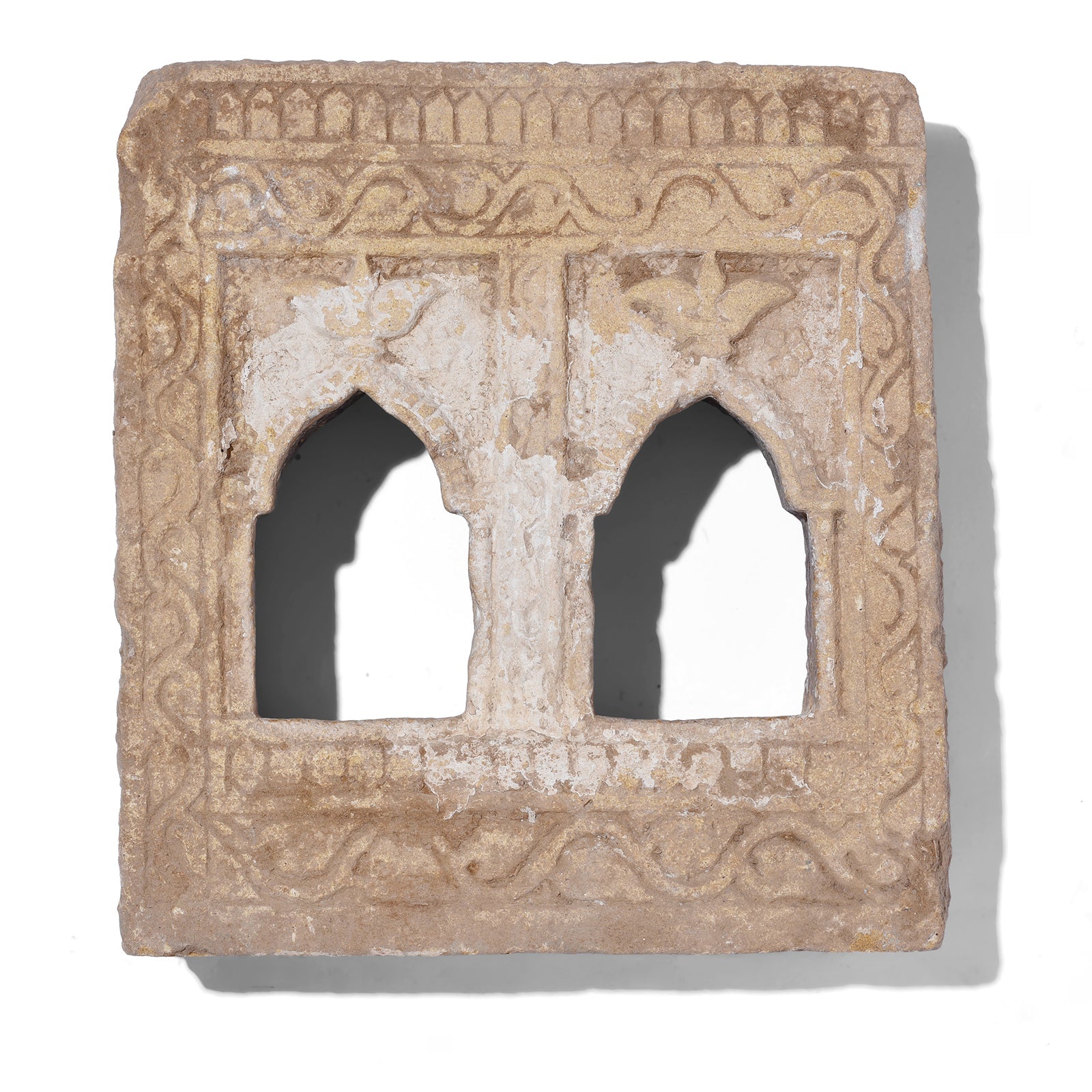 2 Way Stone Lamp Niche From Jaisalmer - 19th Century
