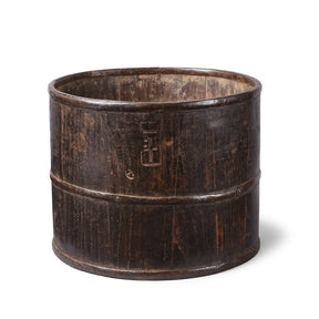 Iron Bound Elm Dou Rice Measure - Ca 1910