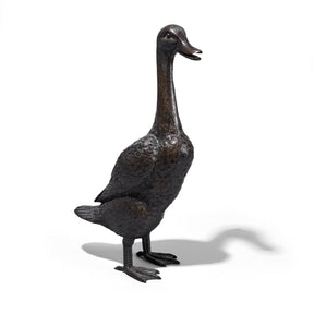 Japanese Bronze Duck Okimono - Meiji Era (Late 19thC)