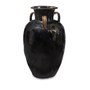 Black Glazed Stoneware Wine Jar From Hebei Province - 19th Century