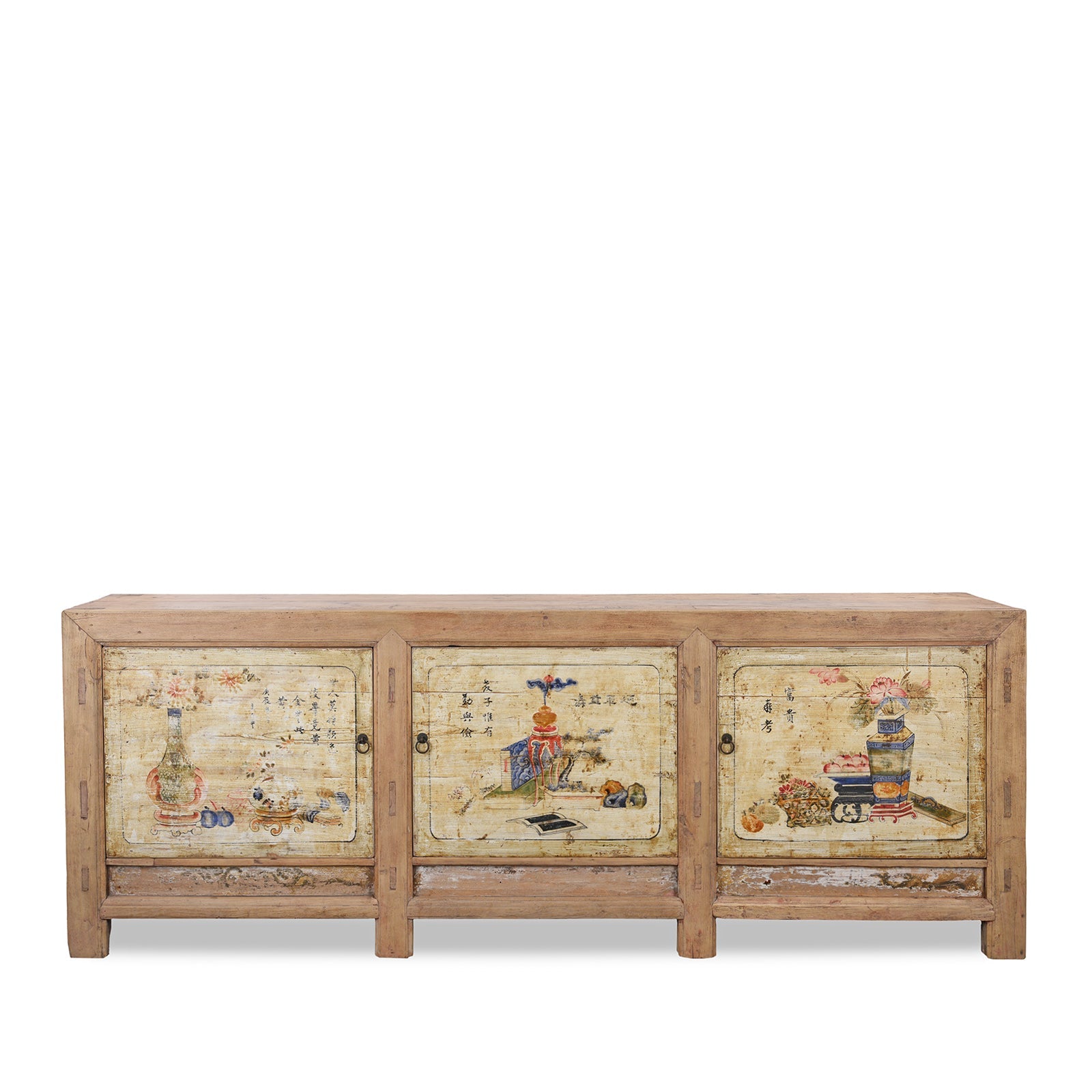 Pale Painted Sideboard From Shanxi - 19th Century