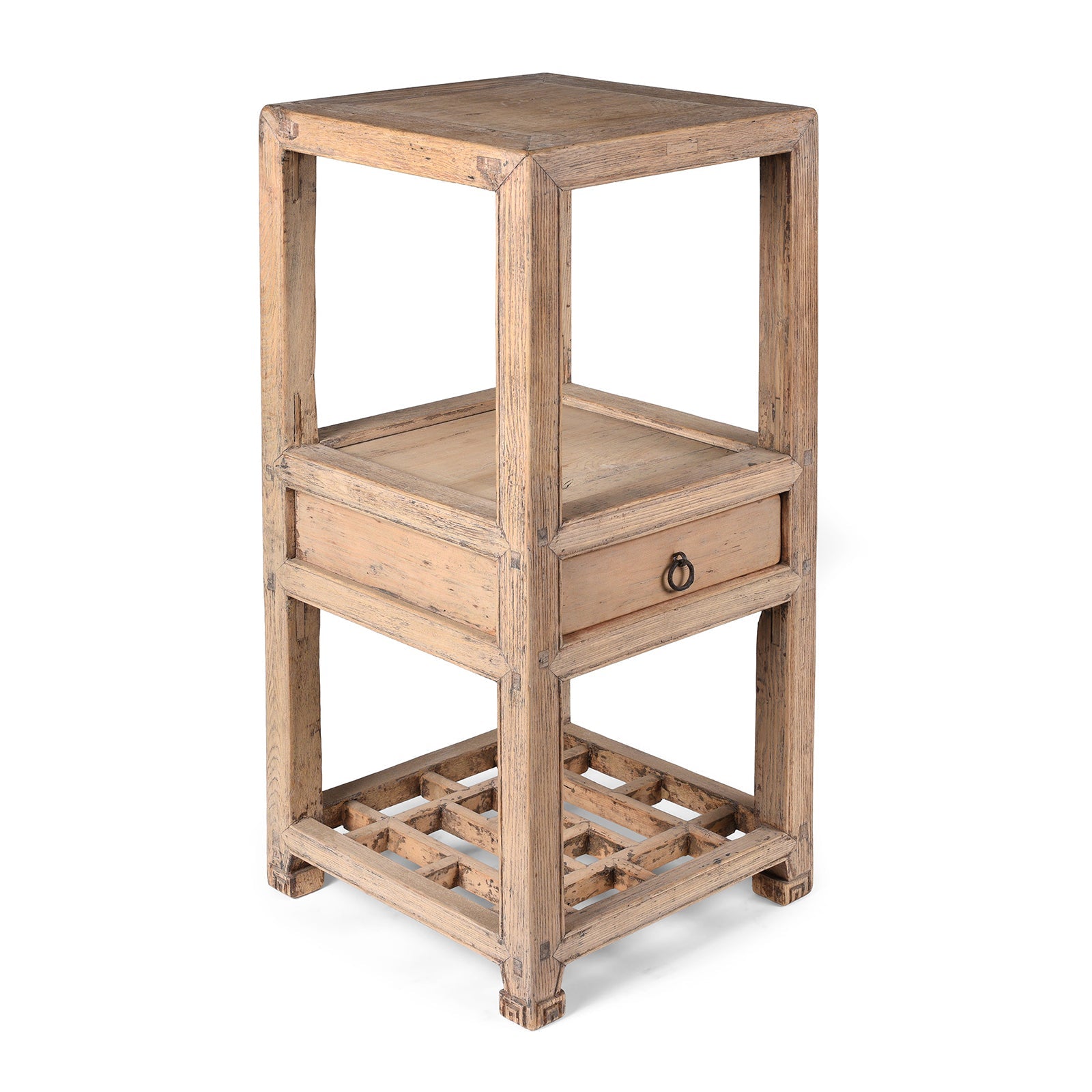 Pine Flower Stand From Tianjin -19th Century