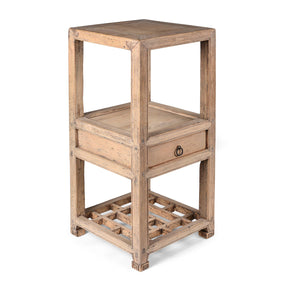 Pine Flower Stand From Tianjin -19th Century