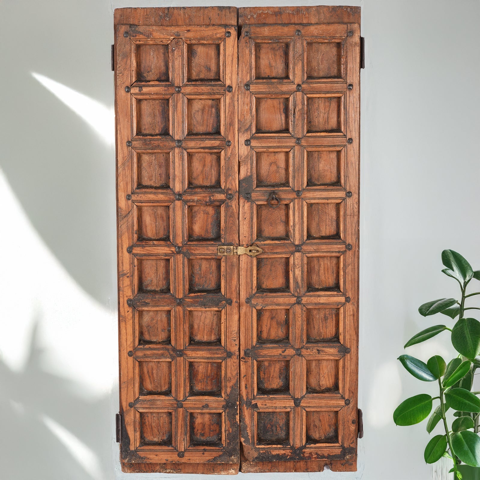 Teak Window Shutter From Maharashtra - 19th Century